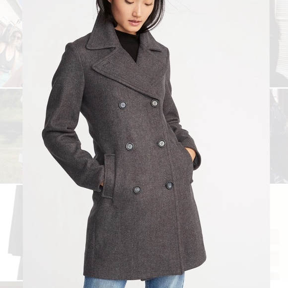 Old Navy Long Gray Overcoat - Picture 1 of 4